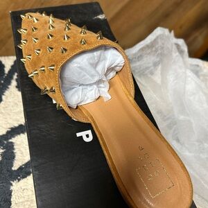 Shu Shop On A Studded Path Flats Mules 9